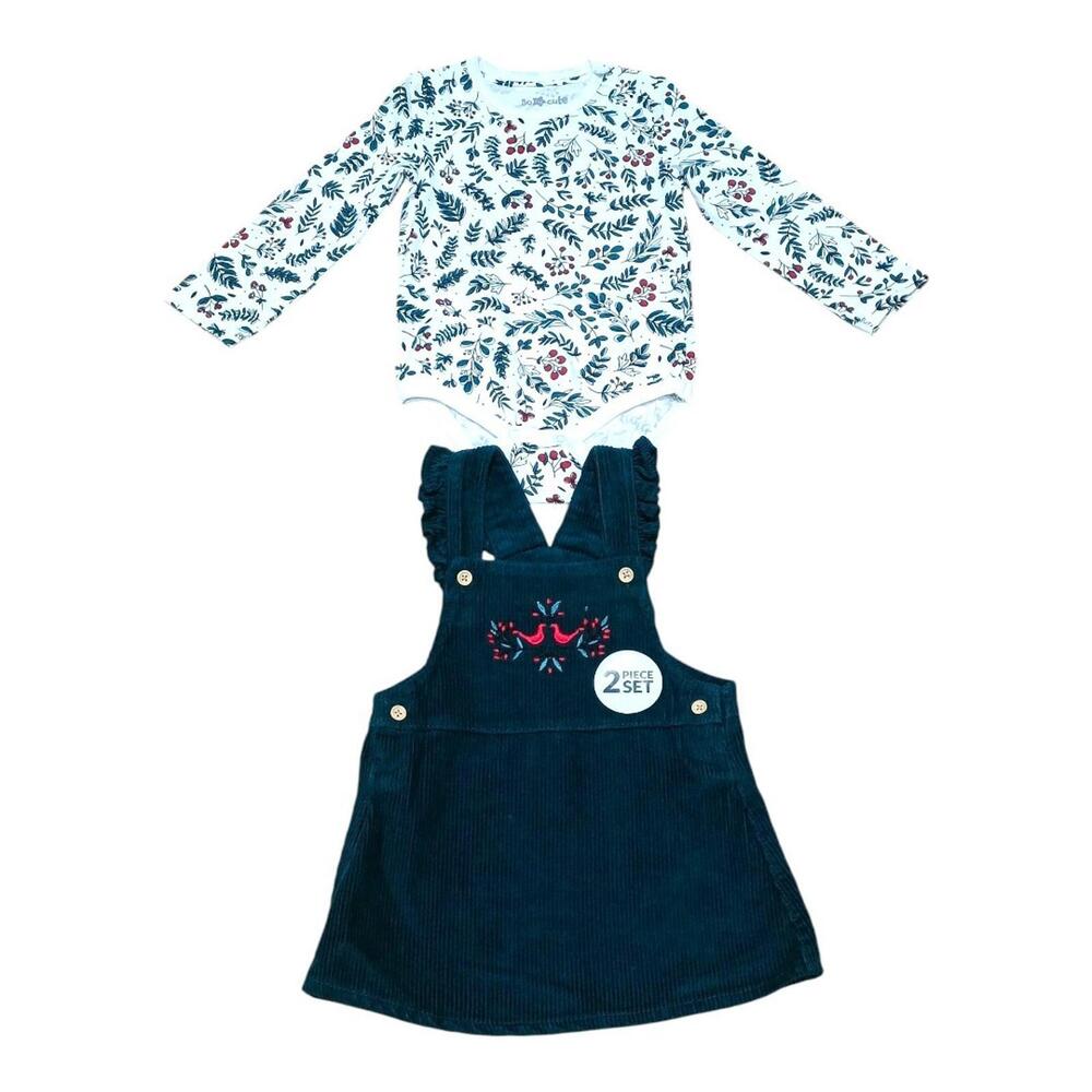 SoCute  Two-Piece Baby 12-18 Blue Top & Dungarees Quad M6